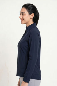 Zelocity Quick Dry Relaxed Fit Gym & Training Jacket - Dark Navy — thumbnail 4